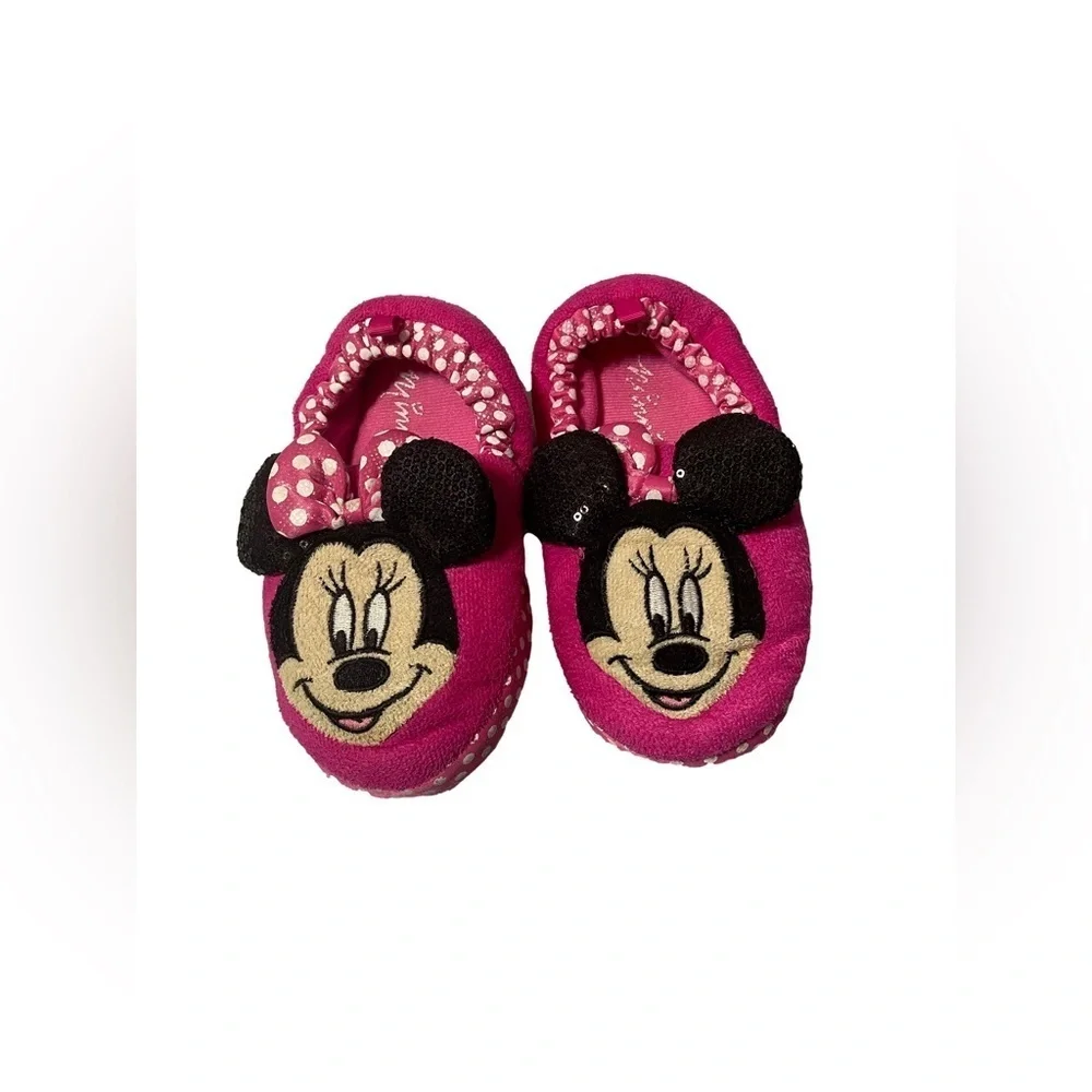 Adorable Pre-Loved EUC Disney Junior Minnie Mouse Girls Slipper Size (13-14)